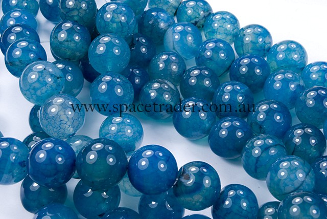 06mm Plain Round Crackle Dark Orchid Agate Bead - 40cm strands