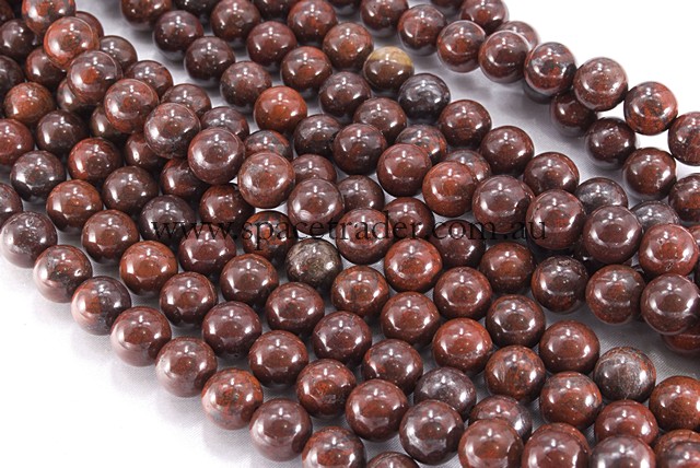 04mm Plain Round Chinese Poppy Jasper Bead - 40cm strands