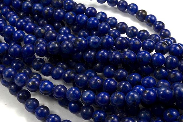 04mm Plain Round Dyed Lapis Colour Kiwi Jasper Bead - 40cm strands