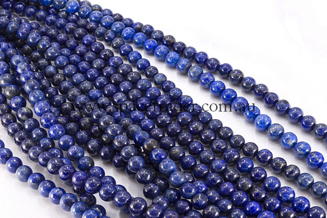 04mm Plain Round Dye Colour Lapis (AB grade) Bead - 40cm strands