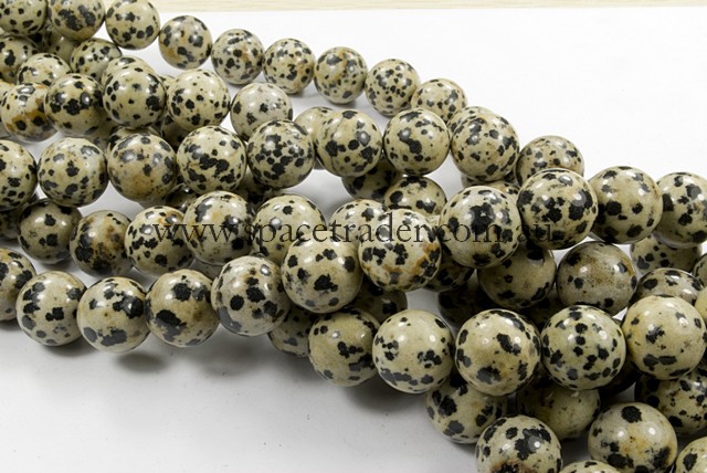 04mm Plain Round Dalmation Jasper Bead - 40cm strands