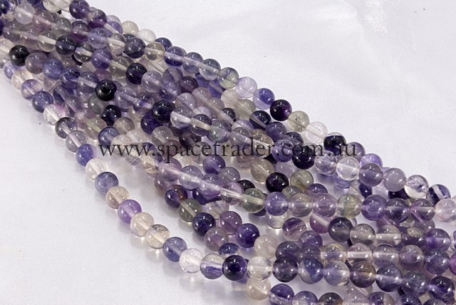 04mm Plain Round Flourite Bead - 40cm strands