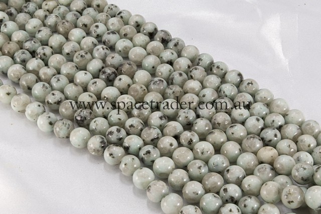 04mm Plain Round Kiwi Jasper Bead - 40cm strands