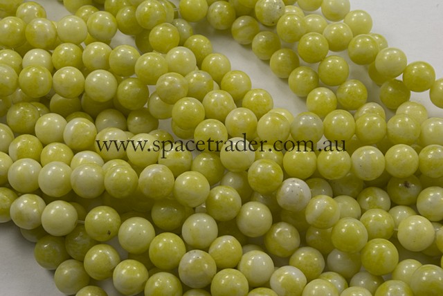 04mm Plain Round Lemon Jade Bead - 40cm strands