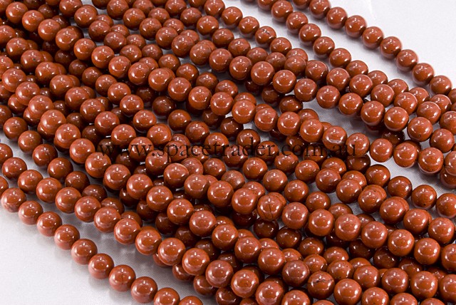 04mm Plain Round Red Jasper Bead - 40cm strands