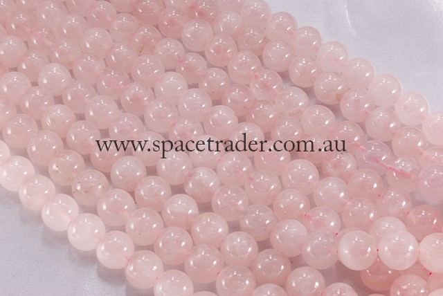 04mm Plain Round Rose Quartz Bead - 40cm strands