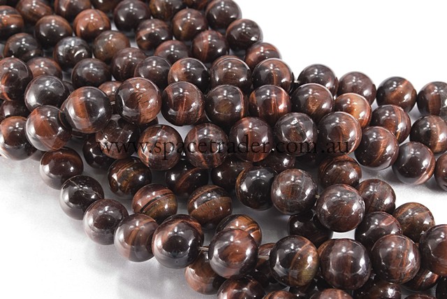 04mm Plain Round Red Tiger Eye (A grade) Bead - 40cm strands