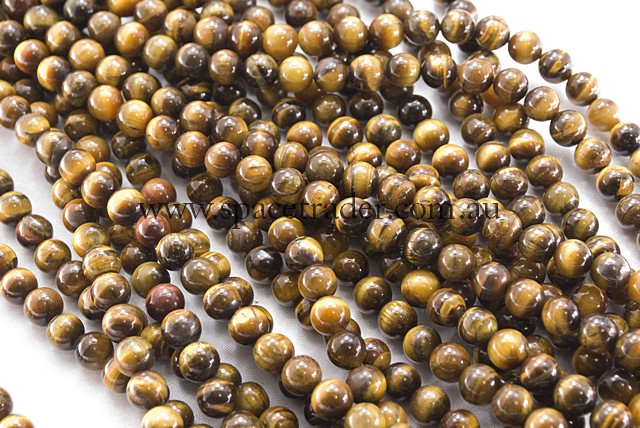 04mm Plain Round Tiger Eye (A grade) Bead - 40cm strands