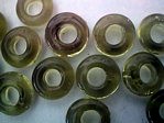 glass - 2712-014 - 6mm disc - olive trans colour x 1kg