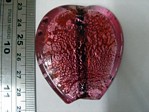 glass - foil - 10112-311 - 50mm heart - pink x 1 KG