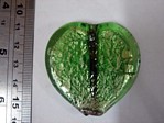 glass - foil - 10112-015 - 50mm heart - light green x 1 KG
