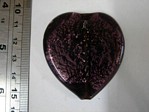 glass - foil - 10112-007 - 50mm heart - purple x 1 KG