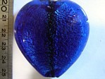 glass - foil - 10112-006 - 50mm heart - dark blue x 1 KG