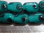 glass - moretti lampwork 700 assam green x 10 strands