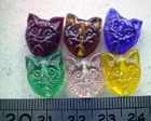 glass - mix - 1794 - cat face beads mix x 1 KG