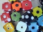 glass - mix - 4783 - 10mm cubes w/dots mix x 1kg