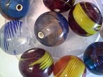 glass - mix - 4564 - 14mm tiger stripe round mix x 1kg