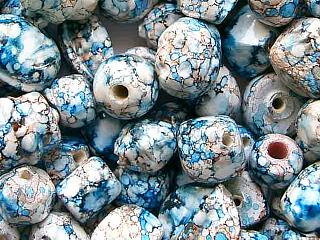 glass - mix - 2707KG  KG Marbled mix x 1 KG turquoise