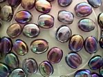 glass - 1700-007 - 6 x 4mm flat oval - purple x 1 KG