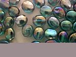 glass - 1700-016 - 6 x 4mm flat oval - aqua x 1 KG