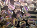 glass - 1700-023 - 6 x 4mm flat oval - clear x 1 KG