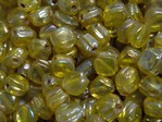 glass - 1699-012 - 6 x 4mm flat diamond - yellow x 1 KG