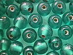 glass - round - 10mm - 1730-003 transparent mid green x 1 KG