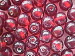 glass - round - 10mm - 1730-001 transparent red x 1 KG