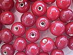 glass - round - 08mm - 1607-281 opaque cherry red x 1 KG