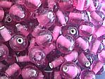 glass - round - 10mm - 1730-311 transparent rose pink x 1 KG