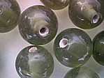 glass - round - 10mm - 1730-313 transparent dull olive x 1 KG