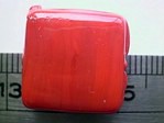 glass - 1825-031 - 15mm flat square - op red x 1 KG