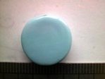 glass - 1822-296 - 20mm coin - opaque turquoise x 1 KG