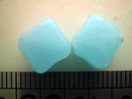 glass - 1818-293 - 10mm X cube - translucent turquoise x 1 KG