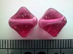 glass - 1818-311 - 10mm X cube - transparent rose pink x 1 KG