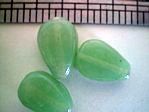 glass - 1813-287 - 15 x 10mm leaf -  translucent jade green x 1 KG