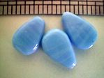 glass - 1813-297 - 15 x 10mm leaf - opaque pale sky blue x 1 KG