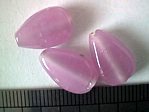 glass - 1813-308 - 15 x 10mm leaf - translucent pink x 1 KG