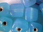 glass - 4731-293 - 8mm cube - translucent blue x 1 KG