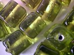 glass - 4731-314 - 8mm cube - peridot green x 1 KG