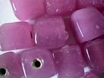 glass - 4731-309 - 8mm cube - op dark pink x 1 KG