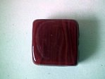 glass - 1825-281 - 15mm flat square - op cherry red x 1 KG