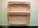 glass - 1825-022 - 15mm flat square - trans peach x 1 KG