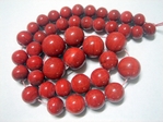 glass - graduated round - 032 cherry x 60cm strand