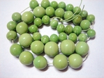 glass - graduated round - 037 lime x 60cm strand