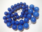 glass - graduated round - 304 dark blue x 60cm strand