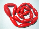 glass - graduated oval - 031 bright red x 5 x 60cm strands