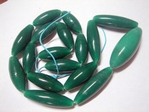 glass - graduated oval - 289 trans green x 5 x 60cm strands