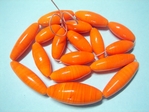 glass - graduated oval - 301 orange x 5 x 60cm strands