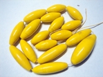 glass - graduated oval - 302 yellow x 5 x 60cm strands